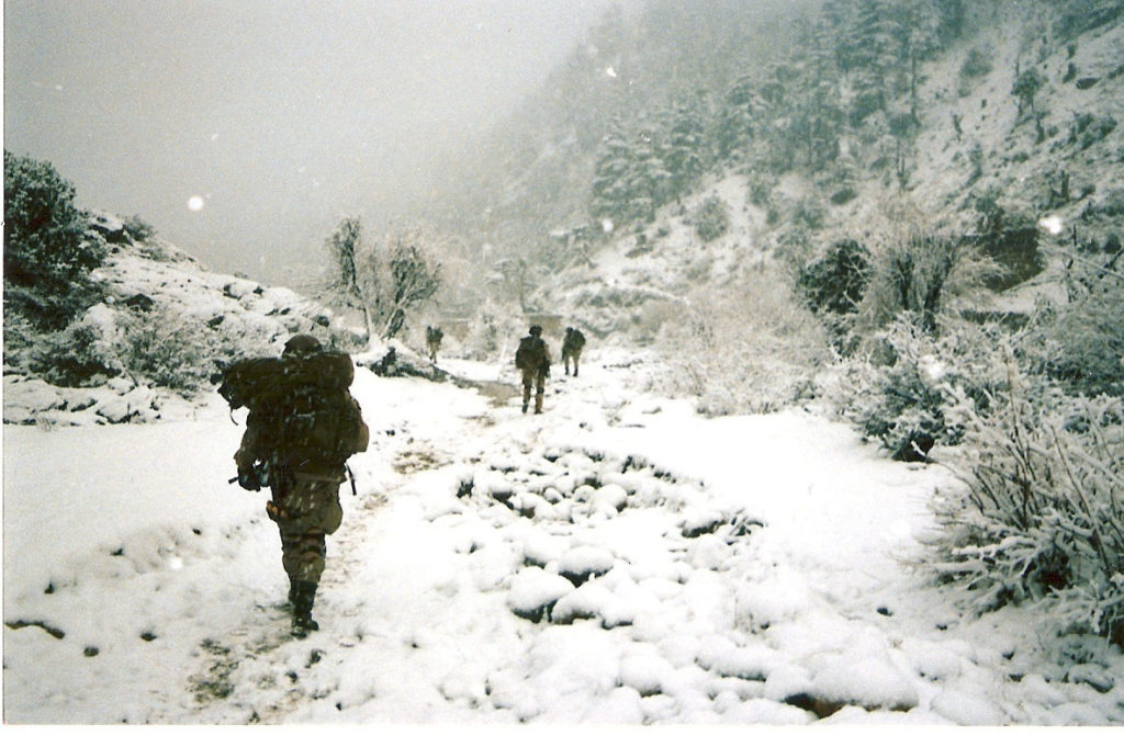 An element of 2/75 Rangers moving through the Shegal Valley in Afghanistan.