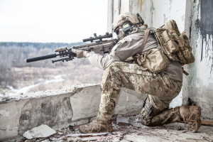United States Army ranger during the military operation
